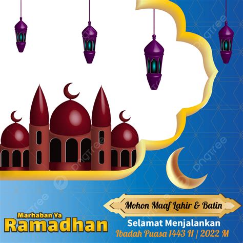 Ramadhan Vector Design Images Twibbon Marhaban Ya Ramadhan Dengan