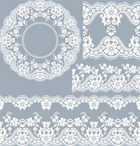 Lace Border With Frame Vectors 03 Vector Floral Free Download