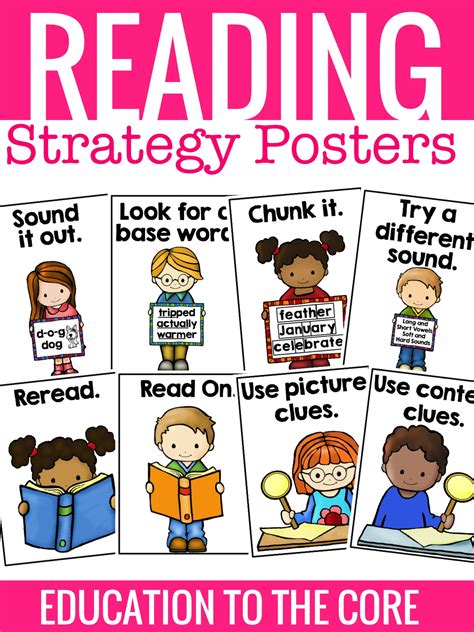 Reading Strategies Posters And A Freebie Education To The Core