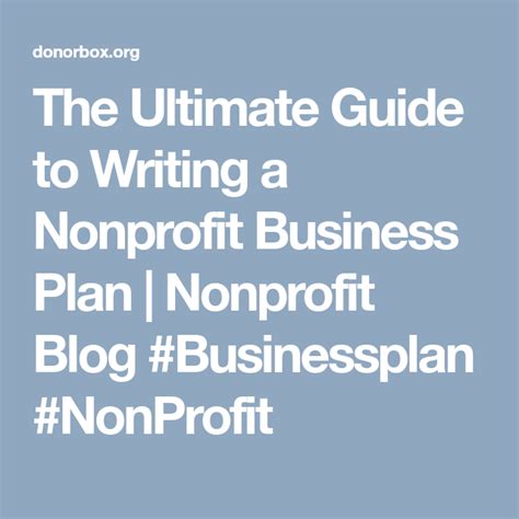 The Ultimate Guide To Writing A Nonprofit Business Plan In 10 Steps