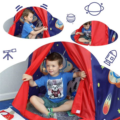 Kinder können sich und ihren eigenen charakter in rollenspielen ausprobieren und weiterentwickeln. SONGMICS Spielzelt, Prinzenschloss Zelt für Jungs ...