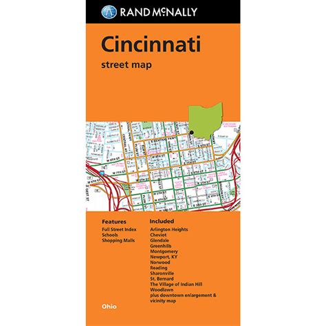 Folded Map Cincinnati Street Map Rand Mcnally Store