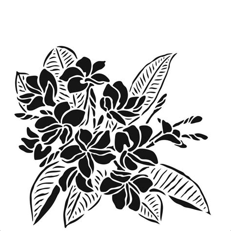 Tcw The Crafters Workshop 6 X 6 Stencil Flowers Plumeria