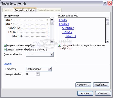 Curso Gratis De Microsoft Word 2007 Unidad 17 Tablas De Contenidos