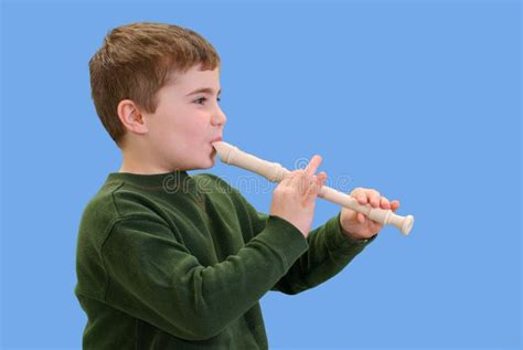 Playing A Recorder Stock Image Image Of Child Music 18696919