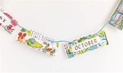 Months Of The Year Banner Calendar Bunting Months Garland Etsy Kids