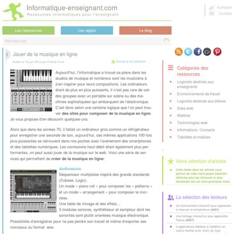 Je (ouvrir) mon cahier de français. Créer de la musique en ligne | Pearltrees