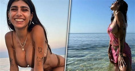 Mia Khalifa Hot Photos Model Shocks Fans By Flaunting Her Assets In Pink See Through Sponge Bob