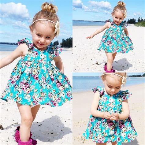 Meihuida Cute Toddler Baby Girl Summer Ruffle Floral Dress Sundress