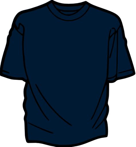 T Shirt Template Dark Blue Clip Art At Vector Clip Art