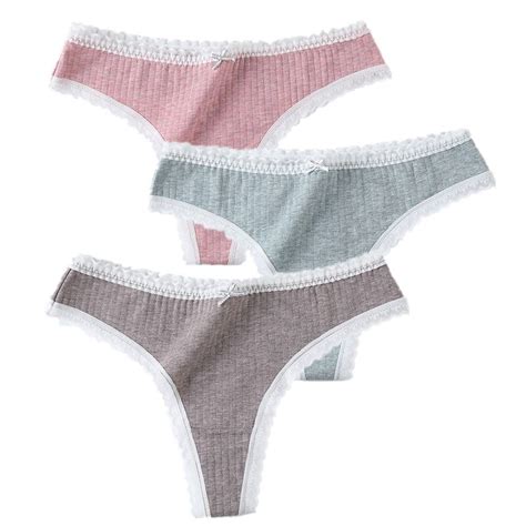 3 Pcsset Women Panties G String Underwear Fashion Thong Sexy Cotton Panties Ladies G String