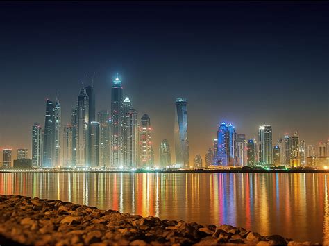 Dubai Skyline Reflection At Night Haute Résolution 2560x1600 13 Fond D écran Hd Pxfuel