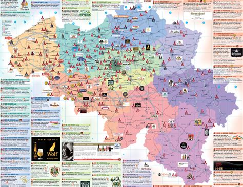 Belgian Beer Tour Map Maps On The Web