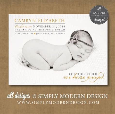 Ideas & inspiration » holiday » christmas » 60 baby announcement ideas for christmas. Holiday birth announcement Christmas card Sleep in heavenly | Etsy | Birth announcement ...