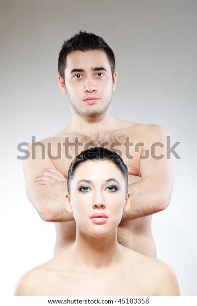 Naked Man Woman On White Background Stock Photo Shutterstock