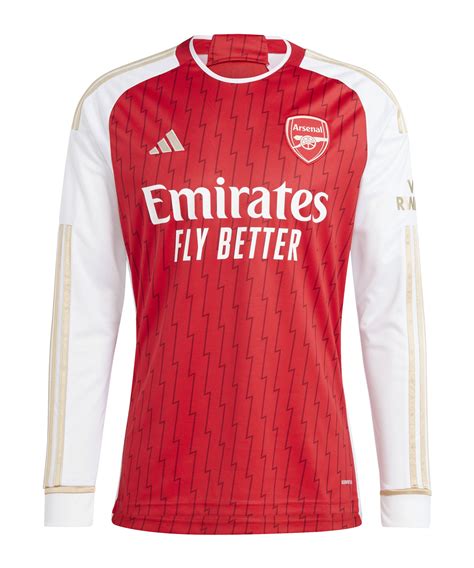 Adidas Fc Arsenal London Langarm Trikot Home Rot Weis Rot