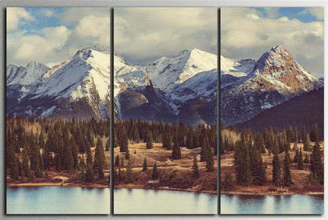 Needle Grenadier Colorado Mountains Canvas Eco Leather Print Made In