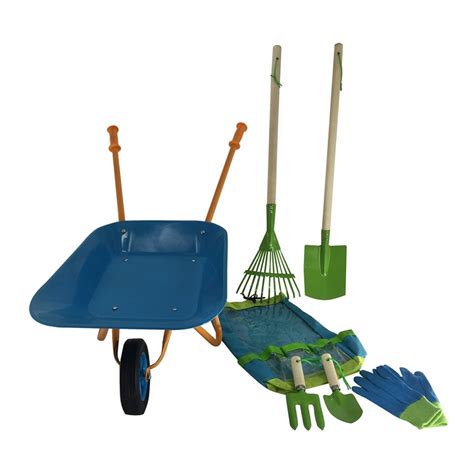 Saxon Kids Wheelbarrow and 6 Piece Garden Tool Set | Bunnings Warehouse