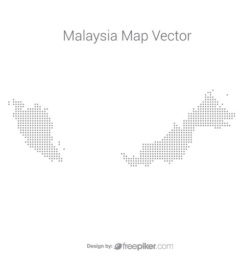 Freepiker Malaysia Map By Dots Vector Design