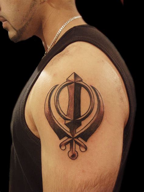 Khanda Sikh Symbol Tattoo Miguel Angel Custom Tattoo Artis Flickr