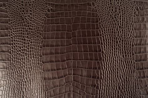 Brown Crocodile Embossed Print Italian Leather Calf Cow Hide Etsy