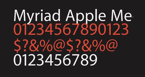 Myriad Apple Medium Free Font What Font Is