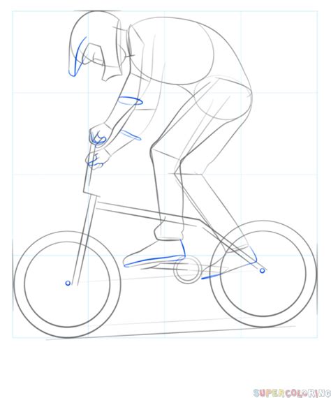 How to draw a motorcycle easy? How to draw a BMX Biker | Step by step Drawing tutorials