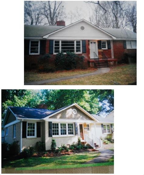 A picture documentary journey of remodeling a brick rancher. Brick ranch makeover -- painted brick, new windows, porch ...