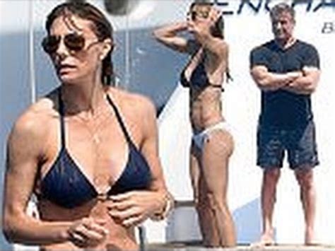 The actor is now happily married to his third wife jennifer with whom he raises their three daughters sophia, sistine and scarlet. Sylvester Stallone's wife Jennifer Flavin in bikini - YouTube