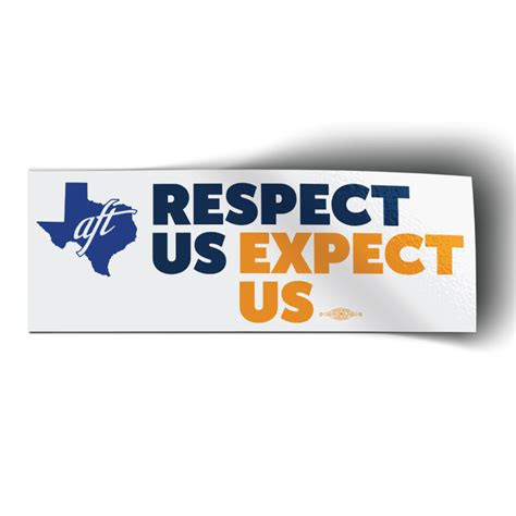 Respect Us Expect Us 10 X 35 Vinyl Bumper Sticker Texas Aft