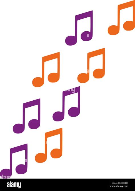 Colorful Music Notes Stock Photo Alamy