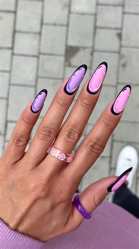 35 Nail Trends 2023 To Have On Your List Gradient Pink And Lavender