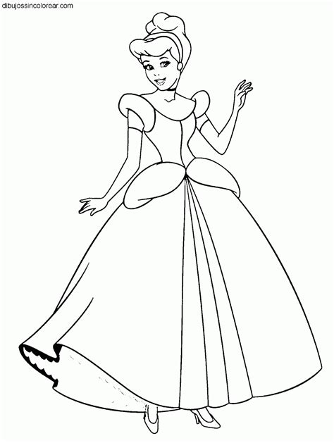 Dibujos De Cenicienta Princesa Para Colorear Fáciles Imágenes De
