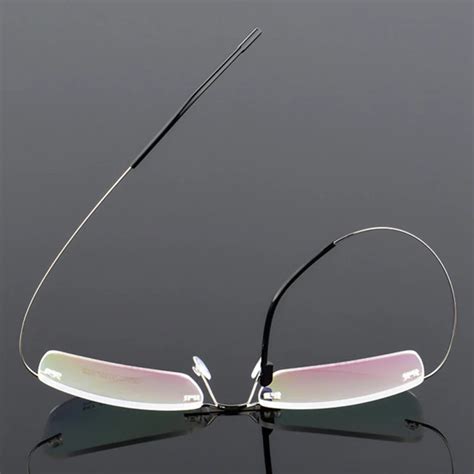 hd space 10pcs lot ultra light optical glasses memory titanium alloy rimless frame for myopia