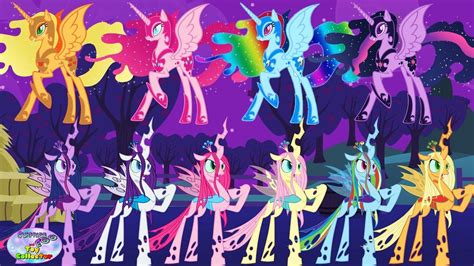 In coloringcrew.com find hundreds of coloring pages of my little pony and online coloring pages for free. My Little Pony Transforms Mane 6 Queen Chrysalis Nightmare ...