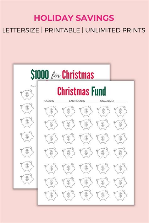 Free Printable Christmas Savings Tracker
