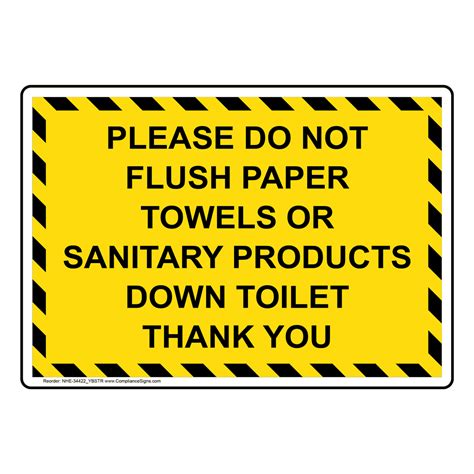 Please Do Not Flush Paper Towels Down Toilet Printable