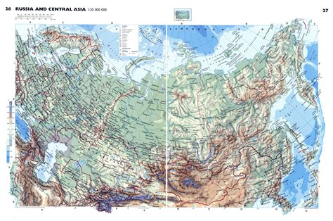 Large Detailed Physical Map Of Russia Russia Europe Mapsland