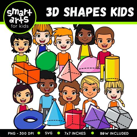 3d Shapes Kids Clip Art Educational Clip Arts And Bible Stories