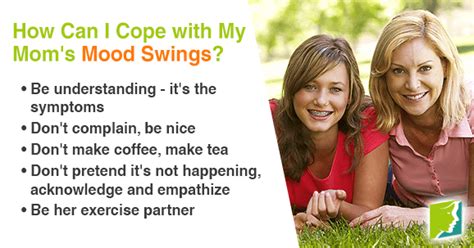 Consider complementary and holistic techniques such as yoga, meditation, massage, or acupuncture to relieve stress. How Do I Cope with My Mom's Menopausal Mood Swings