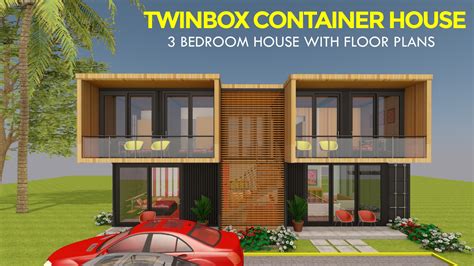 Shipping container homes have grown in popularity immensely in the last few years, and for good reason: 3 Bedroom Prefab Shipping Container Home Design | TWINBOX 1280