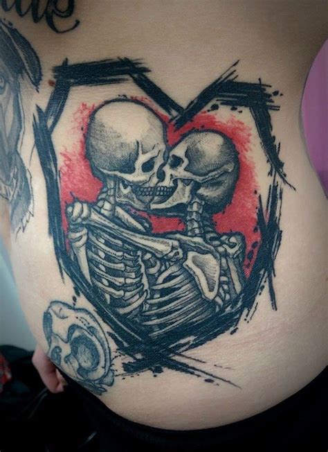 5968330198c8ac19ad01fda4c9c365ba Skeleton Couple Tattoo Skeleton Love  700×964 Skeleton