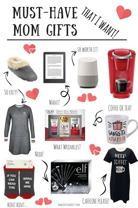 For ideas, take stock of your mom's activities or the things she's always talking about. Must-Have Mom Gifts THAT I WANT | Pursuing Pretty | Best ...