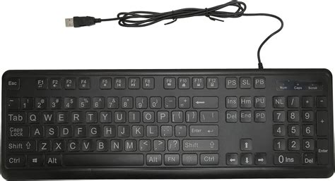 Zunate Large Letter Print Keyboard 104 Keys Standard Full Size Usb