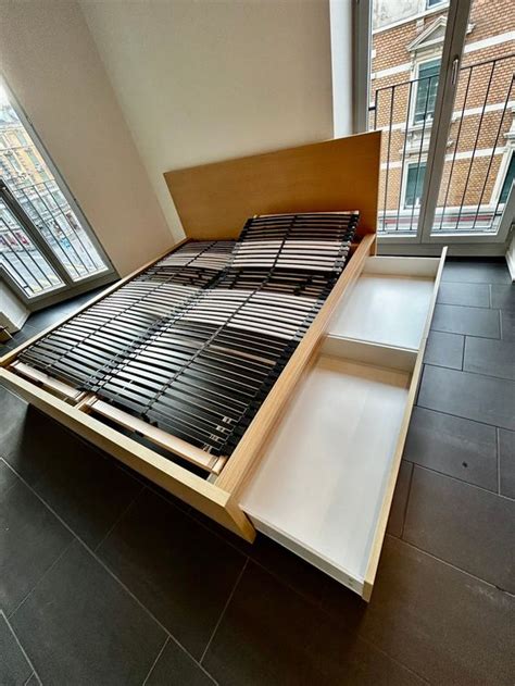 Malm Ikea Bett 180 X 200 Inkl Lattenroste Und Schubladen Kaufen Auf