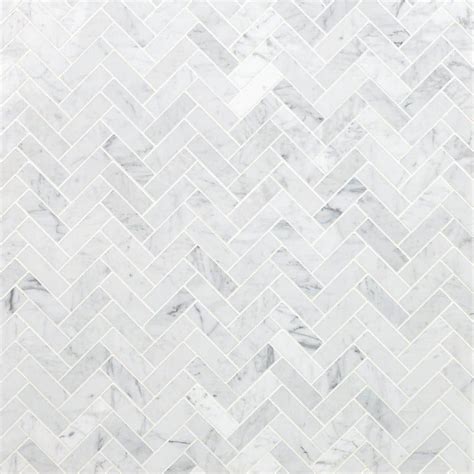Have A Question About Ivy Hill Tile White Carrara Herringbone 12 In X 12 In 10mm Polished