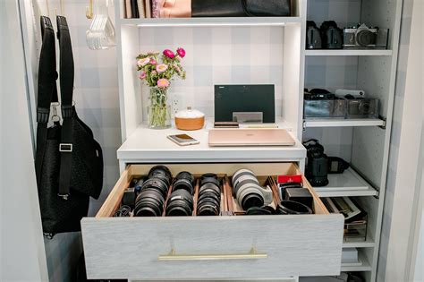 How To Organize A Camera Lens Drawer In My Home Office Closet Found