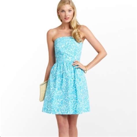 Lilly Pulitzer Dresses Lilly Pulitzer Strapless Dress In Turquoise