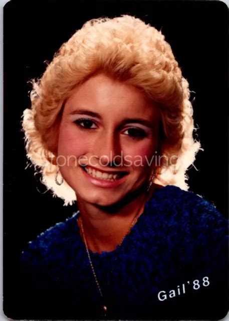 Vintage Found Photo 1980s Pretty Blonde Girl Smiling For Class