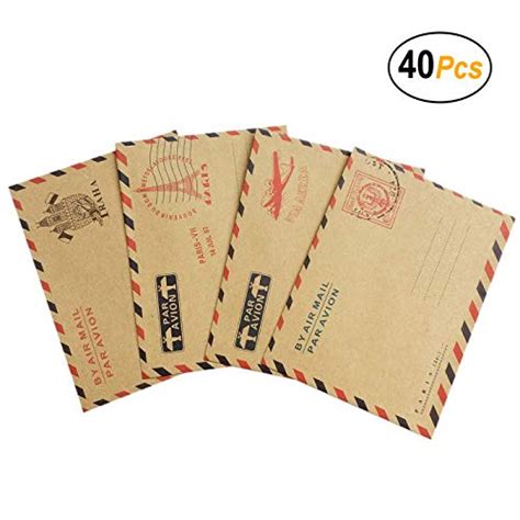 Airmail Style Kraft Paper Envelopes 64 X 43 Inch Pack